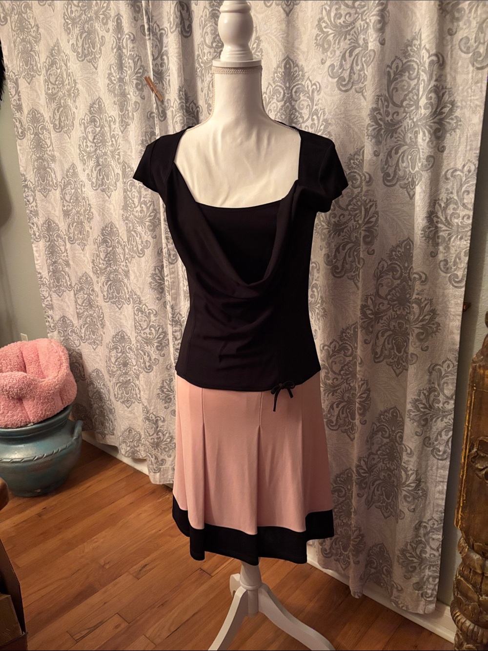 Express Black and Pink Dress